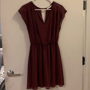 Lush - Maroon polyester cocktail dress